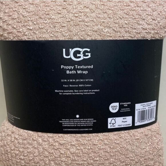 Ugg Poppy Textured Bath Wrap- Rose Water - Picture 3 of 3